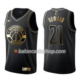 Camiseta Hombre NBA Washington Wizards Dwight Howard 21 Nike Negro Golden Edition Swingman